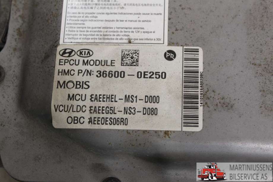 Inverter elbil til Hyundai Ioniq Electric 2016-2019 (Fase 1)  (HYUNDAI||36600-0E250)