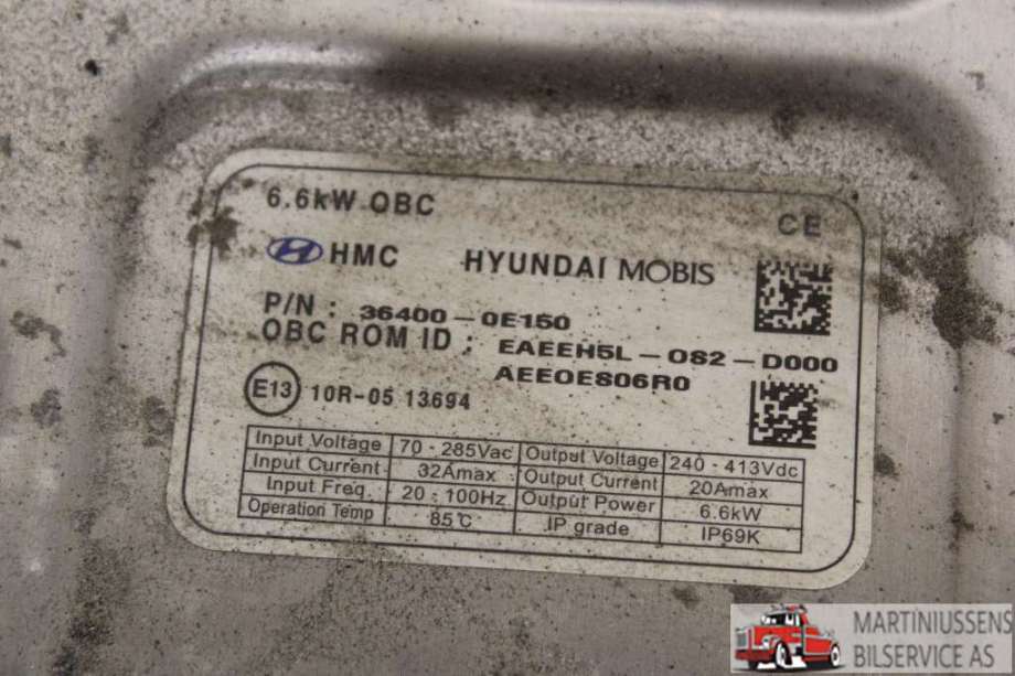 Batterilader (OBC - On Board Charger) til Hyundai Ioniq Electric 2016-2019 (Fase 1)  (HYUNDAI||36400-0E150)