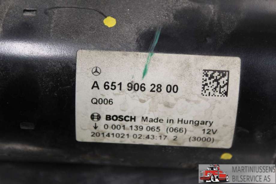 Starter diesel til Mercedes C-Klasse 2014-2018 (Fase 1) (W205) (W205) (MERCEDES||A 651 906 28 00)