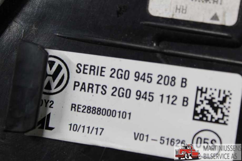 Baklykt høyre til VW Polo 2017-2021 (Type VI, Fase 1)  (VOLKSWAGEN||2G0 945 208 B)