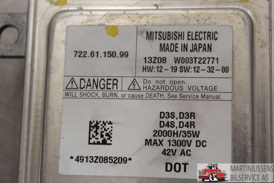 Styreenhet xenon/ballast til Volvo V40 2012-2019  (VOLVO|722.61.150.99|)