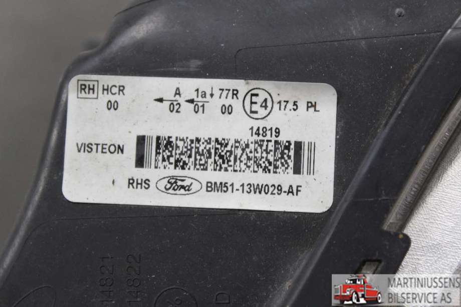 Frontlykt høyre halogen til Ford Focus 2011-2014 (Type III, Fase 1)  (FORD||BM51-13W029-AF)