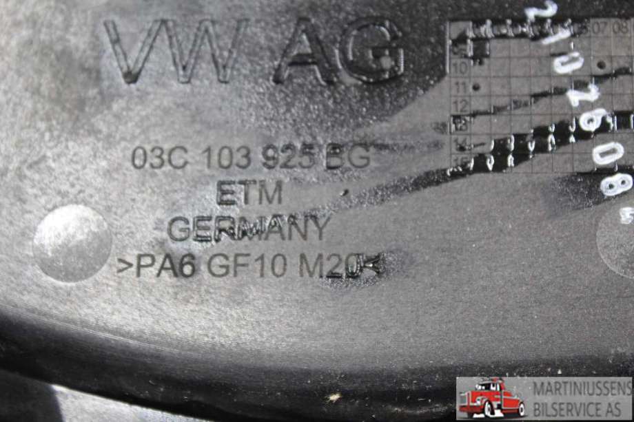 Motordeksel over motor til Audi A1 2010-2014 (Type I, Fase 1)  (AUDI||03C 103 925 BG)