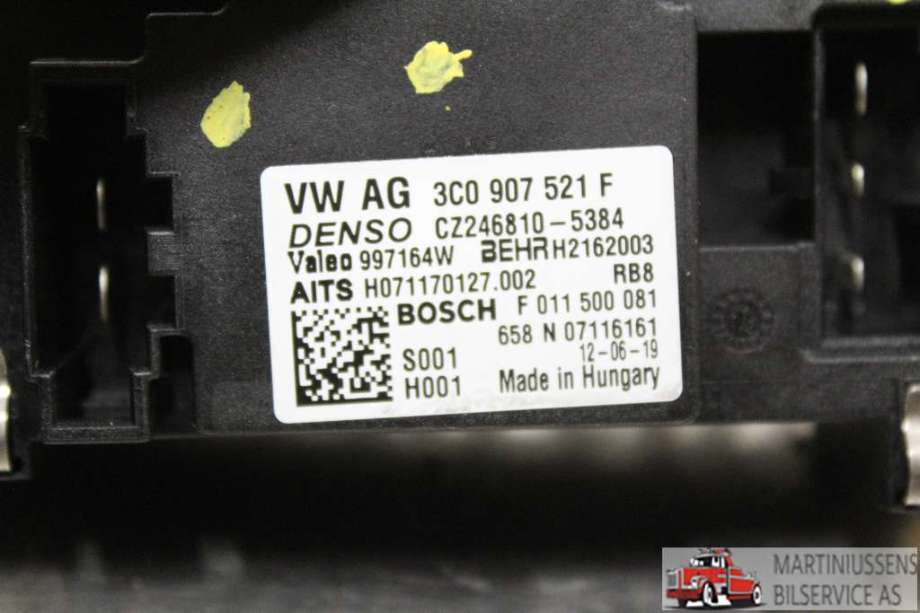 Varmeapparat motstand til Audi A3 2009-2012 (Type II, Fase 2)  (AUDI||3C0 907 521 F)