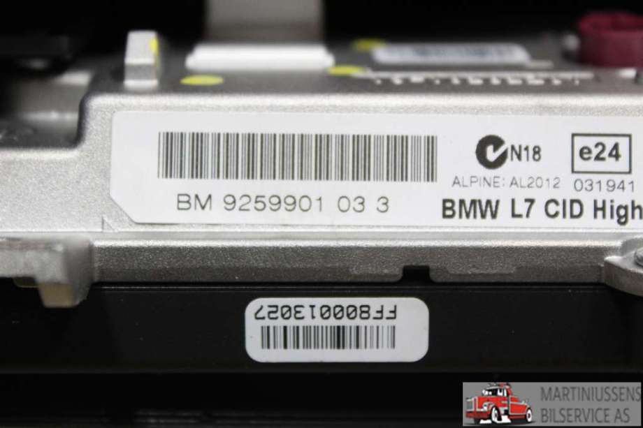 Multimedia display (MCU - Media Controller Unit) til BMW 1-Serie 2011-2015 (Fase 1) (F20/F21) (F20/F21) (BMW||9259901 03 3)