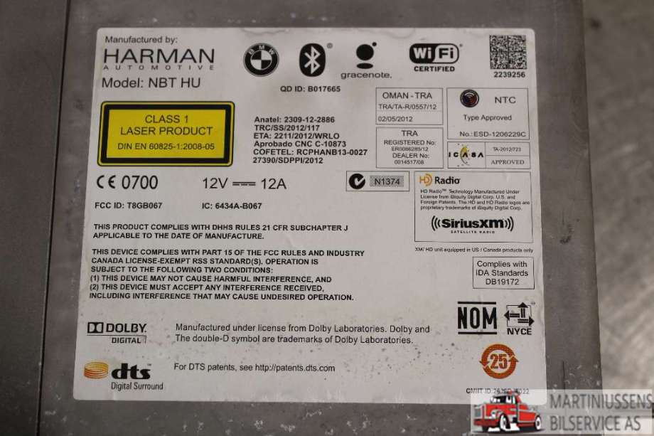 Bilstereo til BMW X3 2010-2017 (F25) (F25) (BMW||934782201)