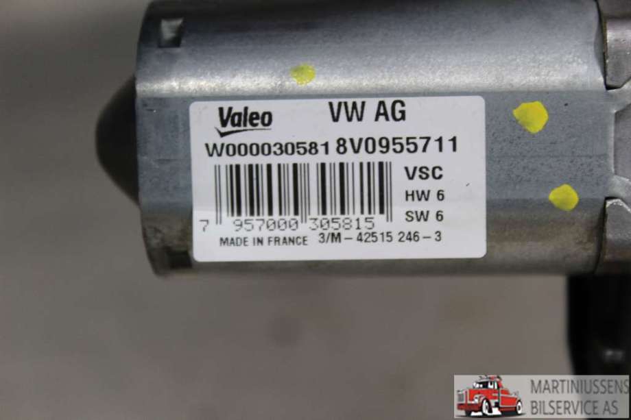 Viskermotor bakrute til Audi A3 2012-2016 (Type III, Fase 1)  (AUDI||8V0955711)