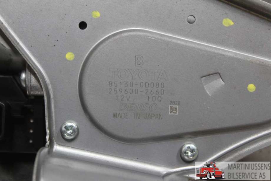 Viskermotor bakrute til Toyota Yaris 2012-2014 (Type III, Fase 1)  (TOYOTA||85130-0D080)