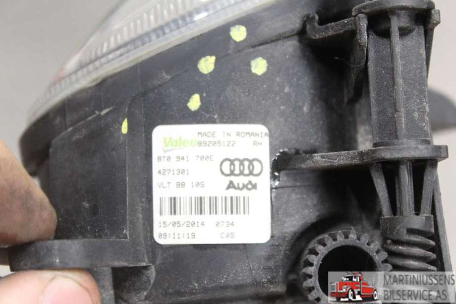 Tåkelykt høyre foran til Audi A1 2010-2014 (Type I, Fase 1)  (AUDI||8T0 941 700E)