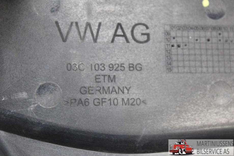 Motordeksel over motor til Audi A1 2010-2014 (Type I, Fase 1)  (AUDI|)