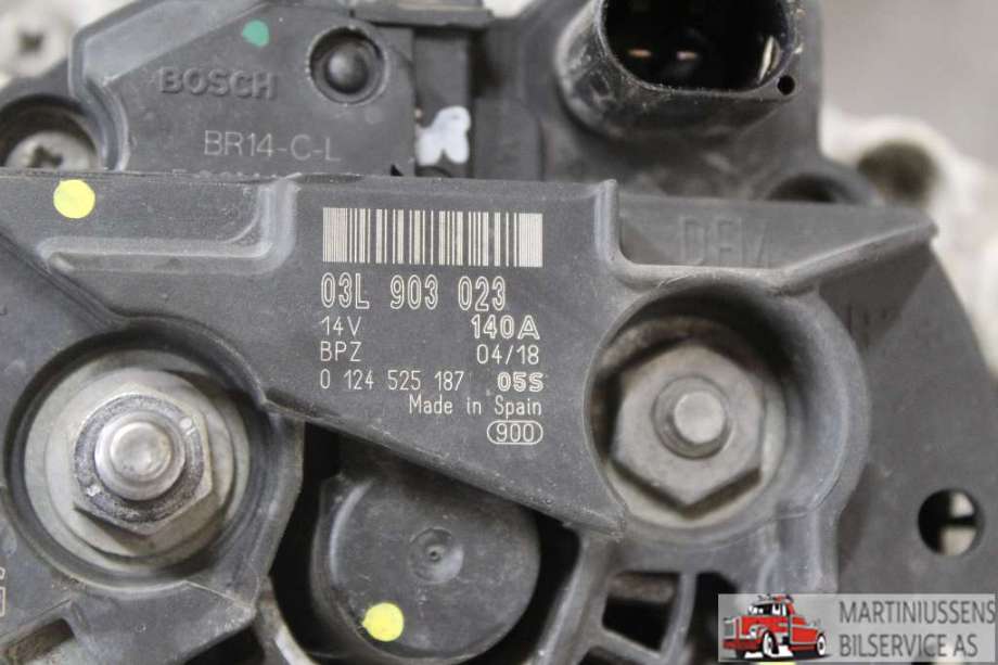 Dynamo til VW Caddy 2010-2015 (Type III, Fase 2)  (VOLKSWAGEN||03L 903 023)