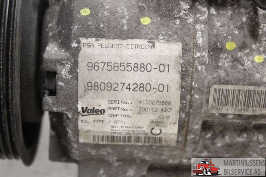 Aircondition kompressor til Peugeot 308 2013-2021 (Type II)  (PEUGEOT||9675655880-01)