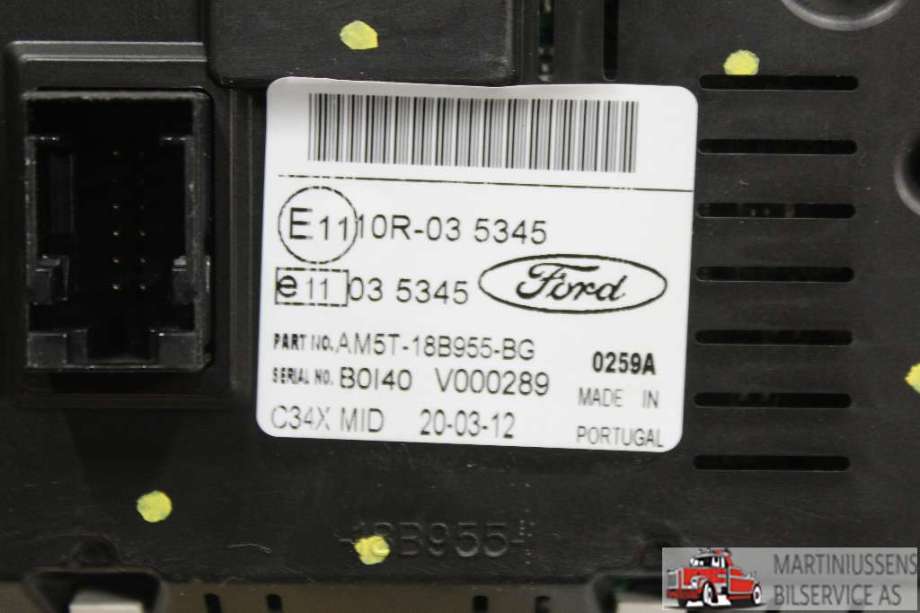 Multimedia display (MCU - Media Controller Unit) til Ford Focus 2011-2014 (Type III, Fase 1)  (FORD||AM5T-18B955-BG)