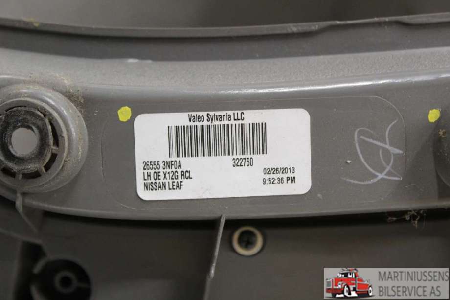 Baklykt venstre til Nissan Leaf 2011-2017 (Type I)  (NISSAN||26555 3NF0A)