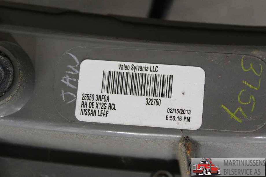 Baklykt venstre til Nissan Leaf 2011-2017 (Type I)  (NISSAN||26555 3NF0A)