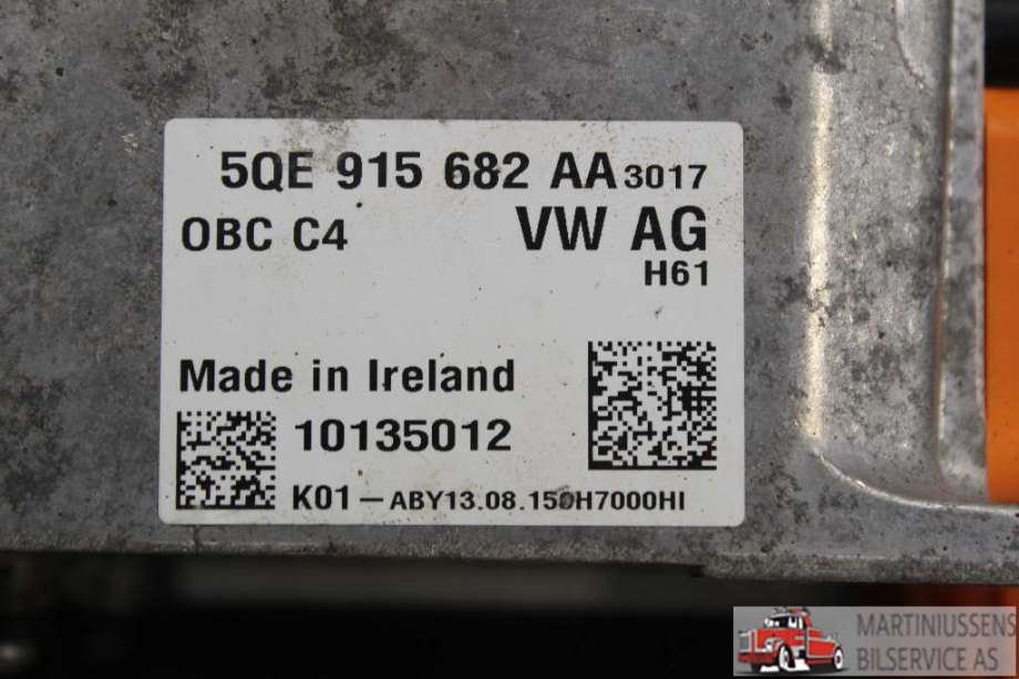 Batterilader (OBC - On Board Charger) til VW e-Golf 2014-2017 (Fase 1)  (VOLKSWAGEN||5QE 915 682 AA 3017)