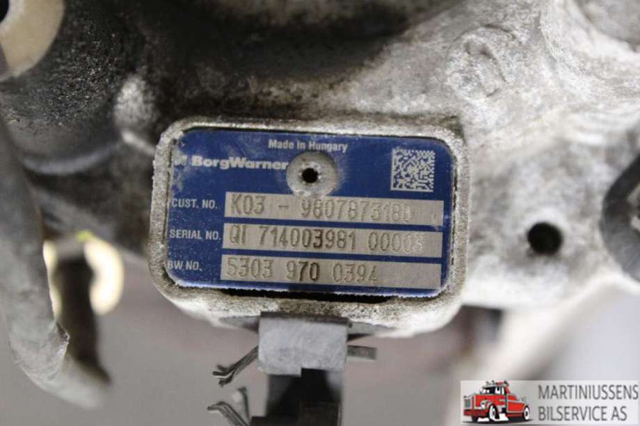 Turbo til Peugeot 308 2013-2021 (Type II)  (PEUGEOT||K03-9807873180)