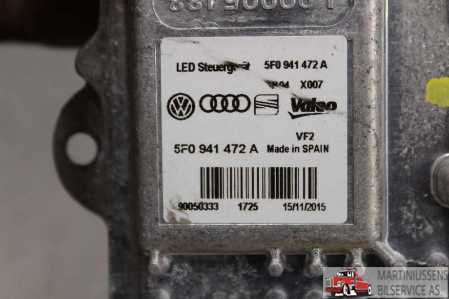 Styreenhet xenon/ballast til VW e-Golf 2014-2017 (Fase 1)  (VOLKSWAGEN||5F0 941 472 A)