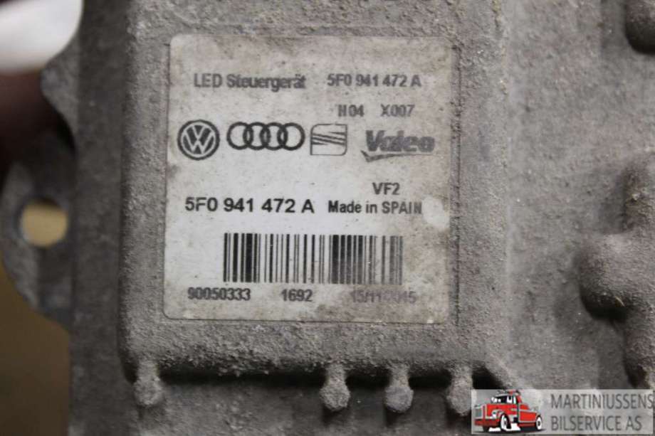 Styreenhet xenon/ballast til VW e-Golf 2014-2017 (Fase 1)  (VOLKSWAGEN||5F0 941 472 A)