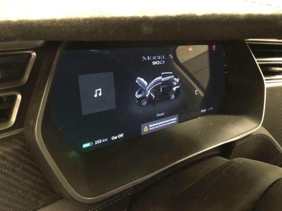Speedometer til Tesla Model X, 2016-->>  (TESLA|)