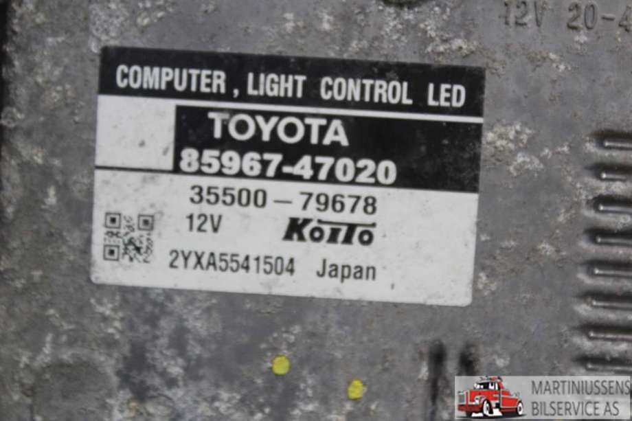 Styreenhet xenon/ballast til Toyota Prius +7 2012-2020 (Type III) (stasjonsvogn) (stasjonsvogn) (TOYOTA||85967-47020)