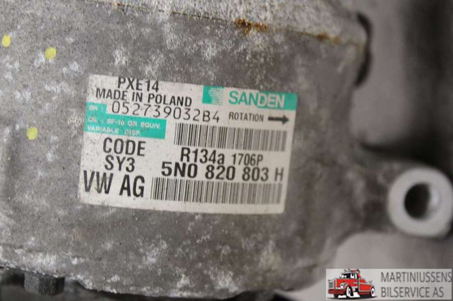 Aircondition kompressor til Audi A3 2009-2012 (Type II, Fase 2)  (AUDI||5N0 820 803 H)
