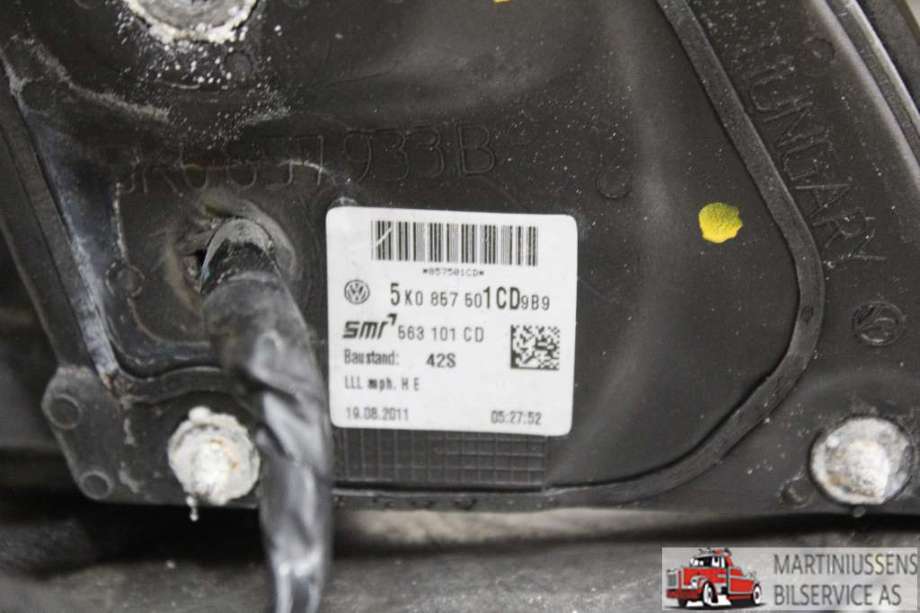 Speil venstre til VW Golf VI 2008-2012  (VOLKSWAGEN||5K0 857 501CD9B9)