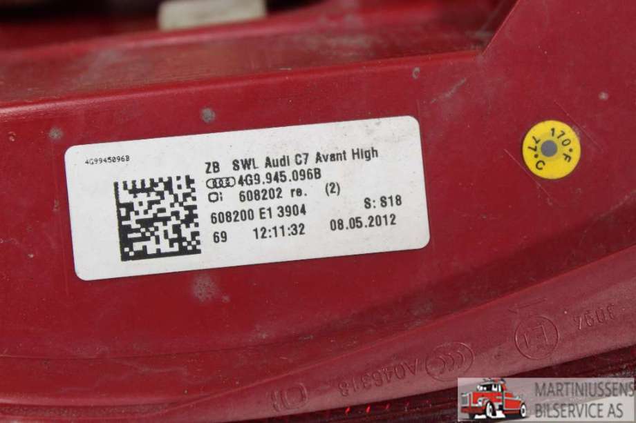 Baklykt høyre til Audi A6 2011-2014 (Type IV, Fase 1) (C7) (C7) (AUDI||4G9.945.096B)