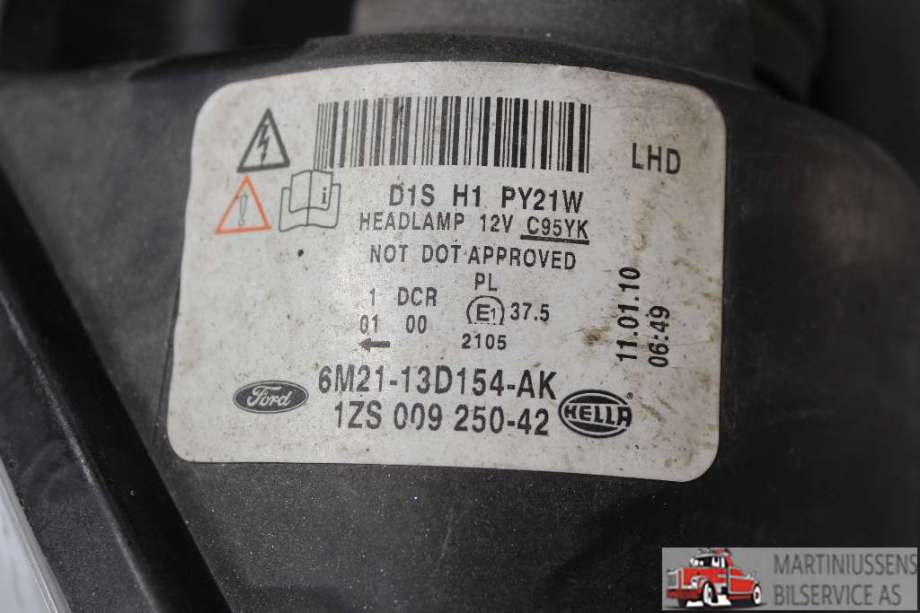 Frontlykt høyre xenon til Ford S-Max 2010-2015 (Type I, Fase 2)  (FORD|6M21-13D154-AK|)