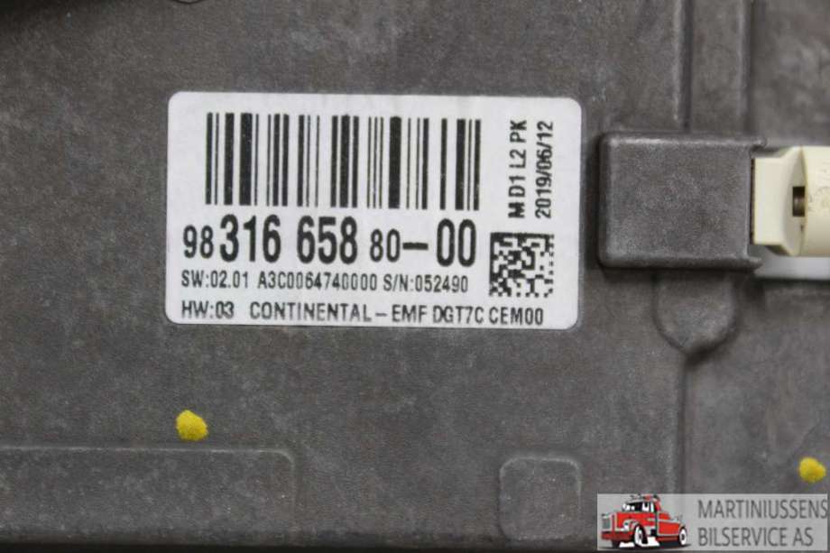 Multimedia display (MCU - Media Controller Unit) til Peugeot Expert 2016-->> (Type III)  (PEUGEOT||98 316 658 80-00)
