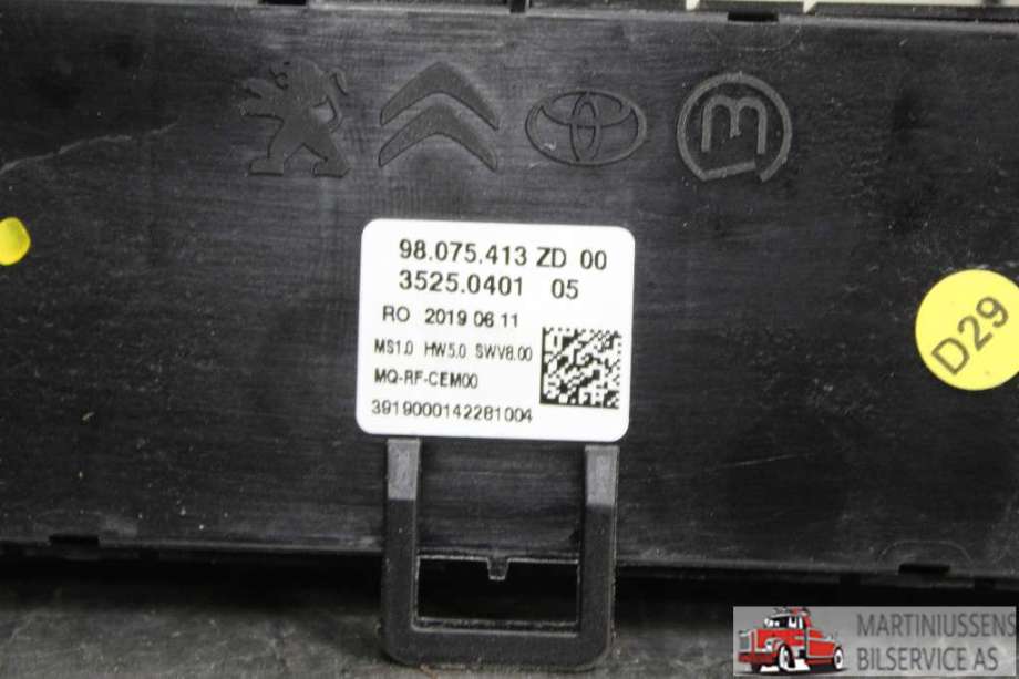 Varmeapparat betjening til Peugeot Expert 2016-->> (Type III)  (PEUGEOT||98.075.413 ZD 00)
