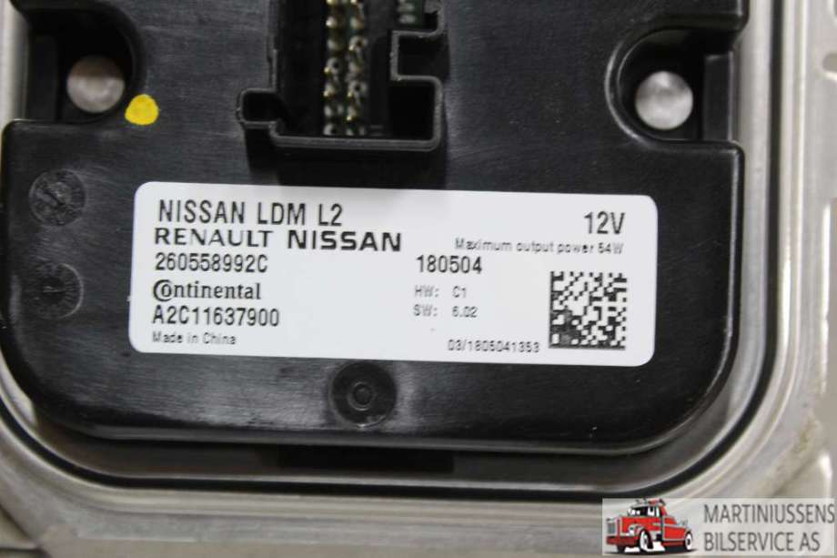 Styreenhet xenon/ballast til Nissan Leaf 2018-->> (Type II)  (NISSAN||260558992C)