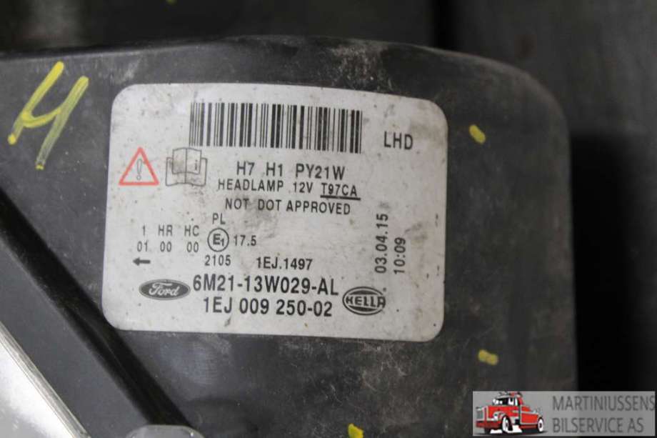 Frontlykt høyre halogen til Ford S-Max 2006-2010 (Type I, Fase 1)  (FORD||6M21-13W029-AL)
