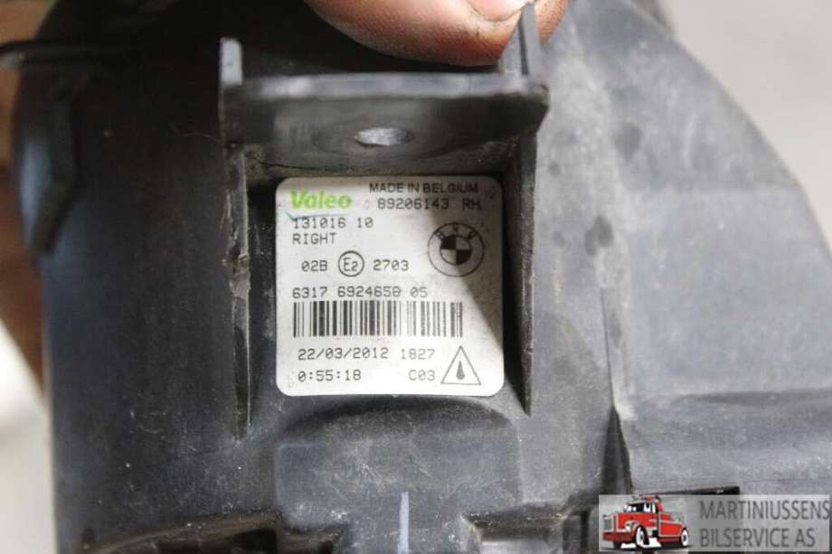 Tåkelykt høyre foran til BMW X1 2009-2015 (E84) (E84) (BMW||89206143 RH)