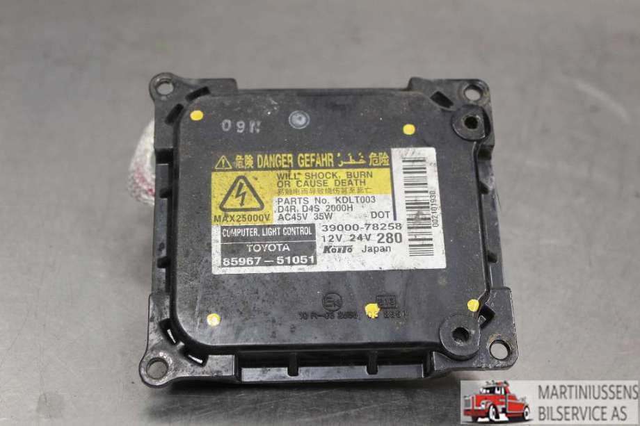 Styreenhet xenon/ballast til Toyota Avensis, 2009-2015 (Type III, Fase 1)  (TOYOTA|)