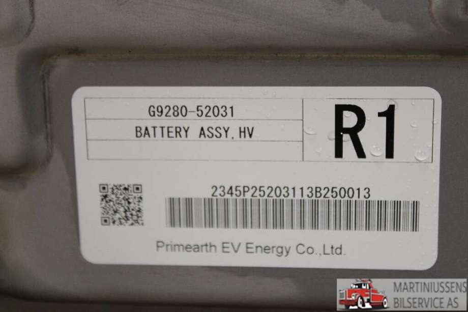 Batteripakke elbil til Toyota Yaris 2012-2014 (Type III, Fase 1) (TOYOTA|G9280-52031|)