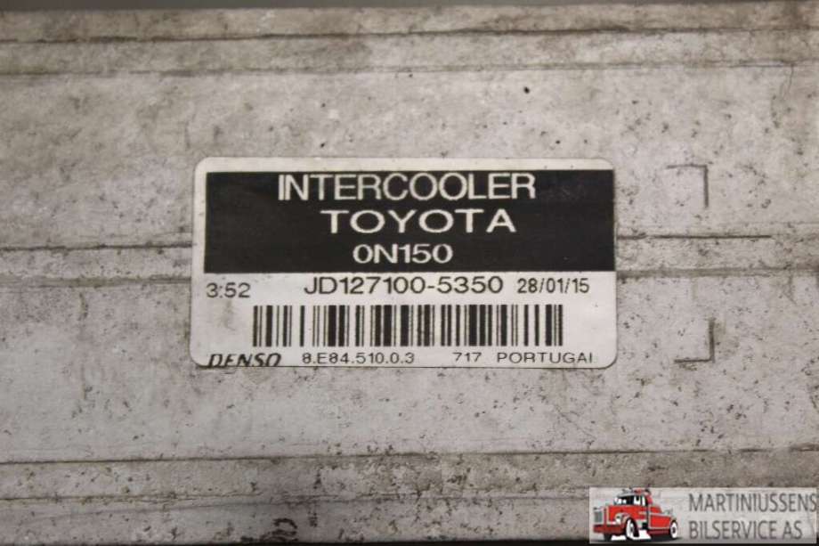 Intercooler til Toyota Auris 2010-2012 (Type I, Fase 2)  (TOYOTA||JD127100-5350)