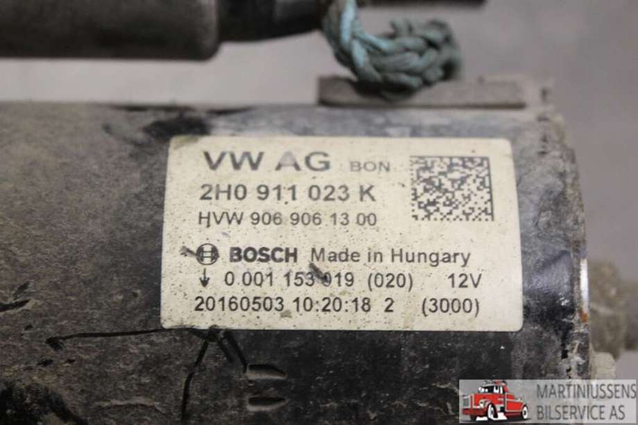 Starter diesel til VW Amarok 2016-2022 (Type I, Fase 2)  (VOLKSWAGEN||2H0 911 023 K)