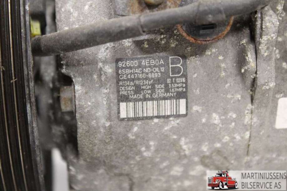 Aircondition kompressor til Nissan Qashqai 2014-2021 (Type II)  (NISSAN||92600 4EB0A)