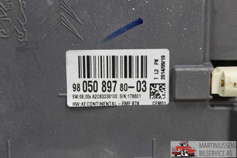 Varmeapparat betjening til Citroën C4, Picasso 2013-2018 (Type II)  (CITROEN||98 050 897 80-03)