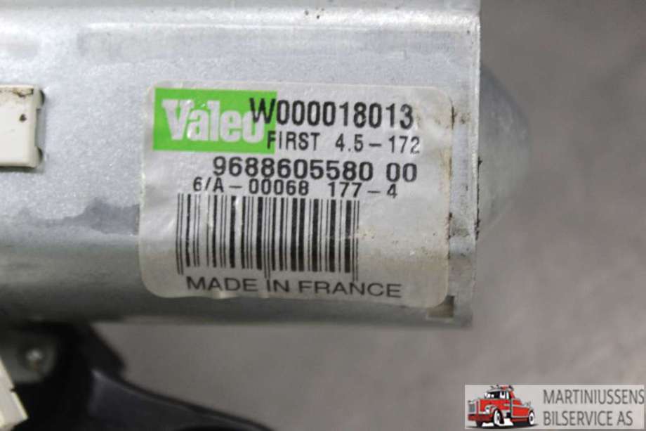 Viskermotor bakrute til Peugeot 508 2014-2018 (Type I, Fase 2)  (PEUGEOT||9688605580 00)