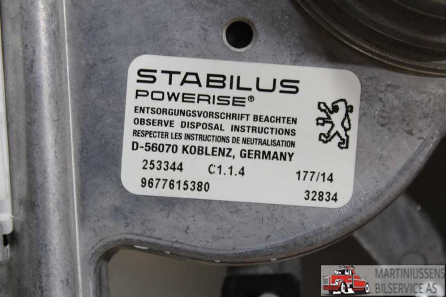 Baklukeåpner motor til Peugeot 508 2014-2018 (Type I, Fase 2)  (PEUGEOT||9677615380)