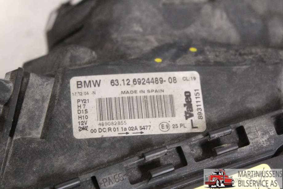 Frontlykt venstre xenon til BMW 1-Serie 2004-2011 (E81/E82/E87/E88) (E81/E82/E87/E88) (BMW||63.12 6924489-08)