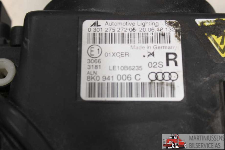 Frontlykt høyre xenon til Audi A4 2007-2014 (Type IV) (B8) (B8) (AUDI|8KO941006C||8K0 941 006 C)