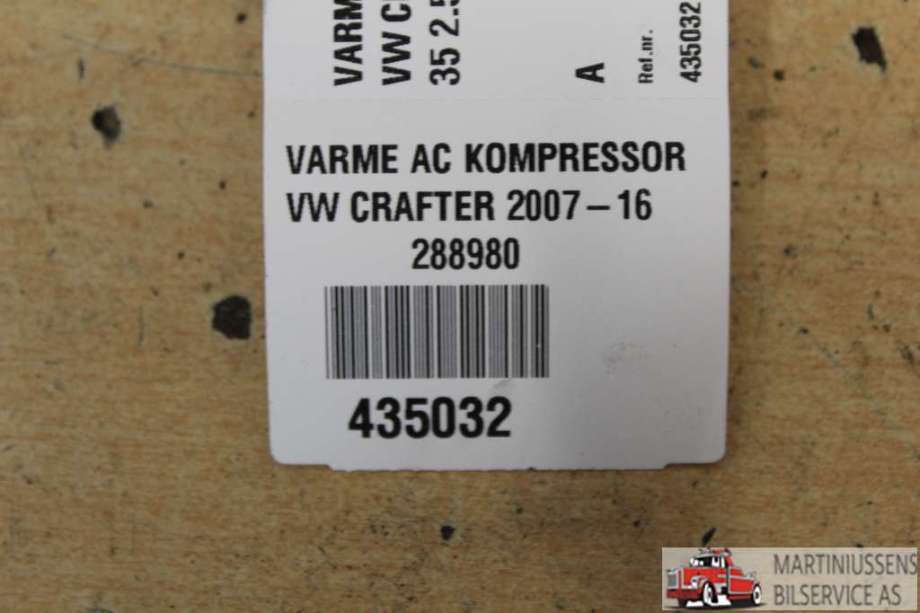 Starter diesel til VW Crafter 2006-2011 (Type I, Fase 1)  (VOLKSWAGEN||076 911 023 A)