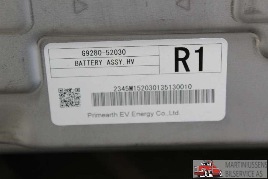 Batteripakke elbil til Toyota Yaris 2012-2014 (Type III, Fase 1)  (TOYOTA|G9280-52030|)