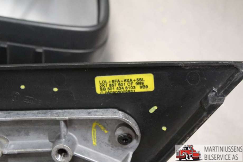 Speil venstre til VW Caddy 2004-2010 (Type III, Fase 1)  (VOLKSWAGEN||2K1 857 501 CF 9B9)