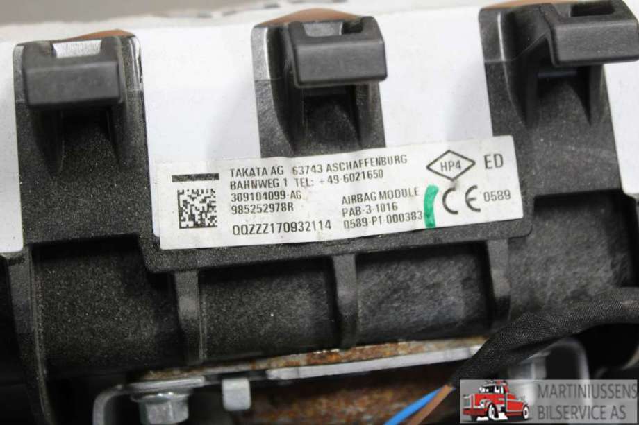 Airbag passasjer til Renault Megane 2016-->> Type IV  (RENAULT||985252978R)