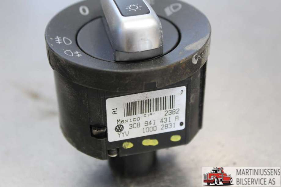 Bryter lys til VW Golf VI 2008-2012 (VOLKSWAGEN|3C8 941 431 A|)