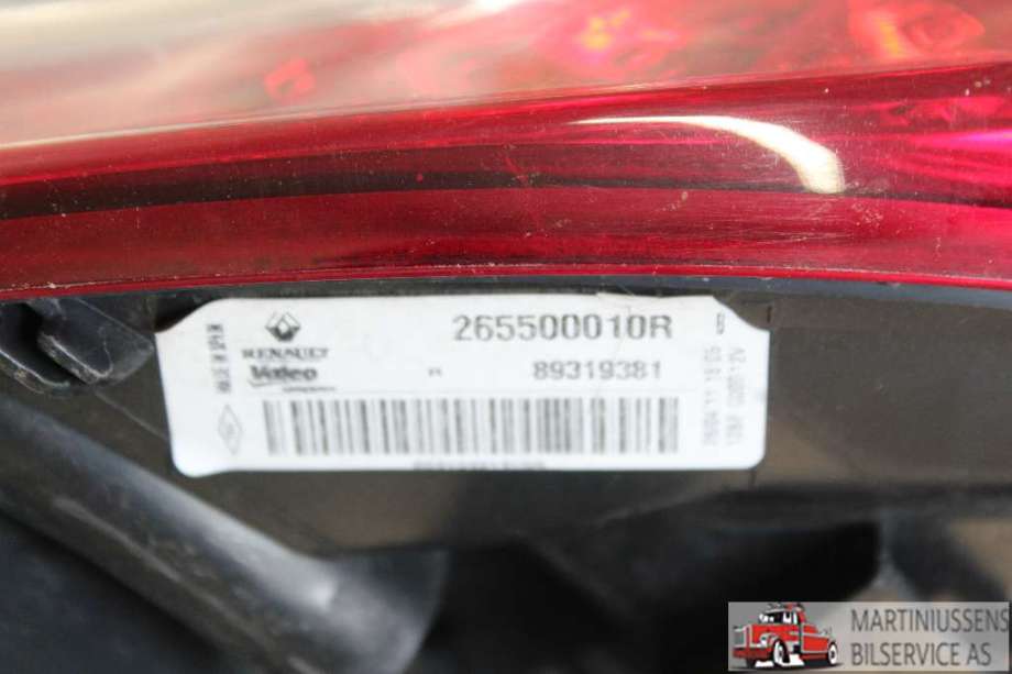 Baklykt høyre til Renault Megane 2009-2016 Type III  (RENAULT|26500010R|)